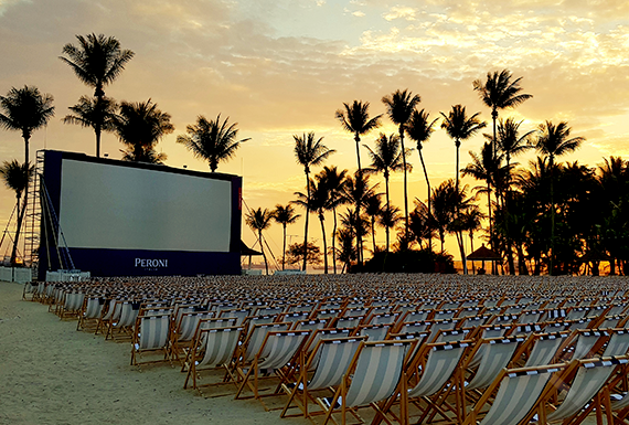 Sunset Cinema, Tanjong Beach, Sentosa Island