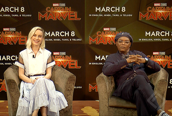 Samuel L. Jackson, Brie Larson, Captain Mavel Digital Press Conference