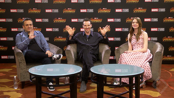 Joe, Karen, Benedict Avengers Infinity War Digital Press Conference