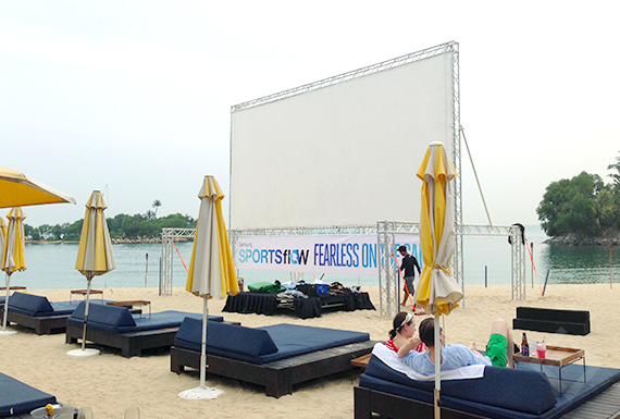 10m x 5m Screen on truss, Tanjong Beach Club