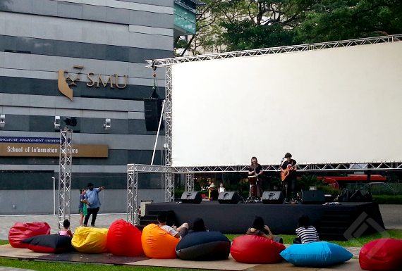 12m x 6m Screen, Night Festival, SMU